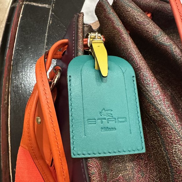 NWOT Etro Round Fluo Paisley Drawstring Bucket Bag - Picture 12 of 12